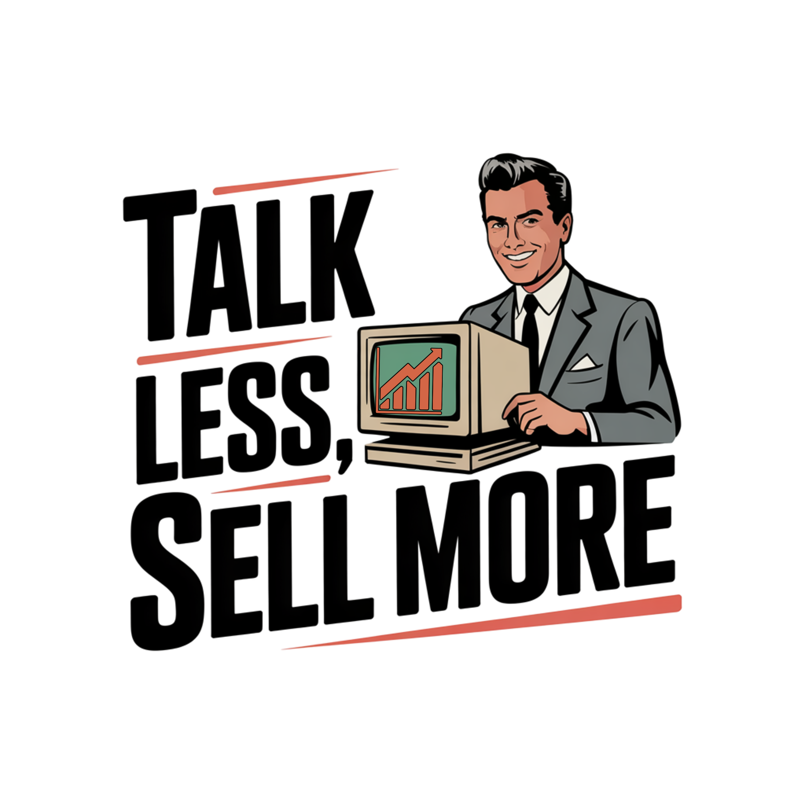 Talk Less, Sell More Banner Image.