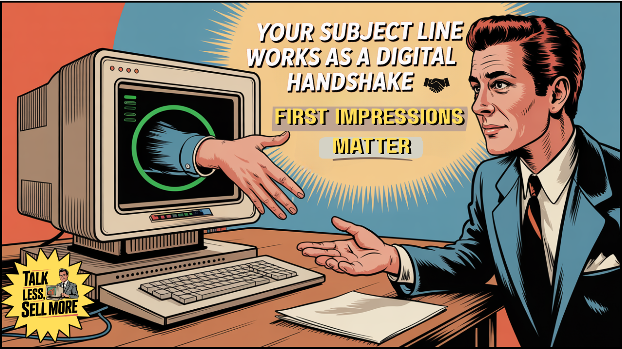Think of your email's subject line as the official handshake introduction!